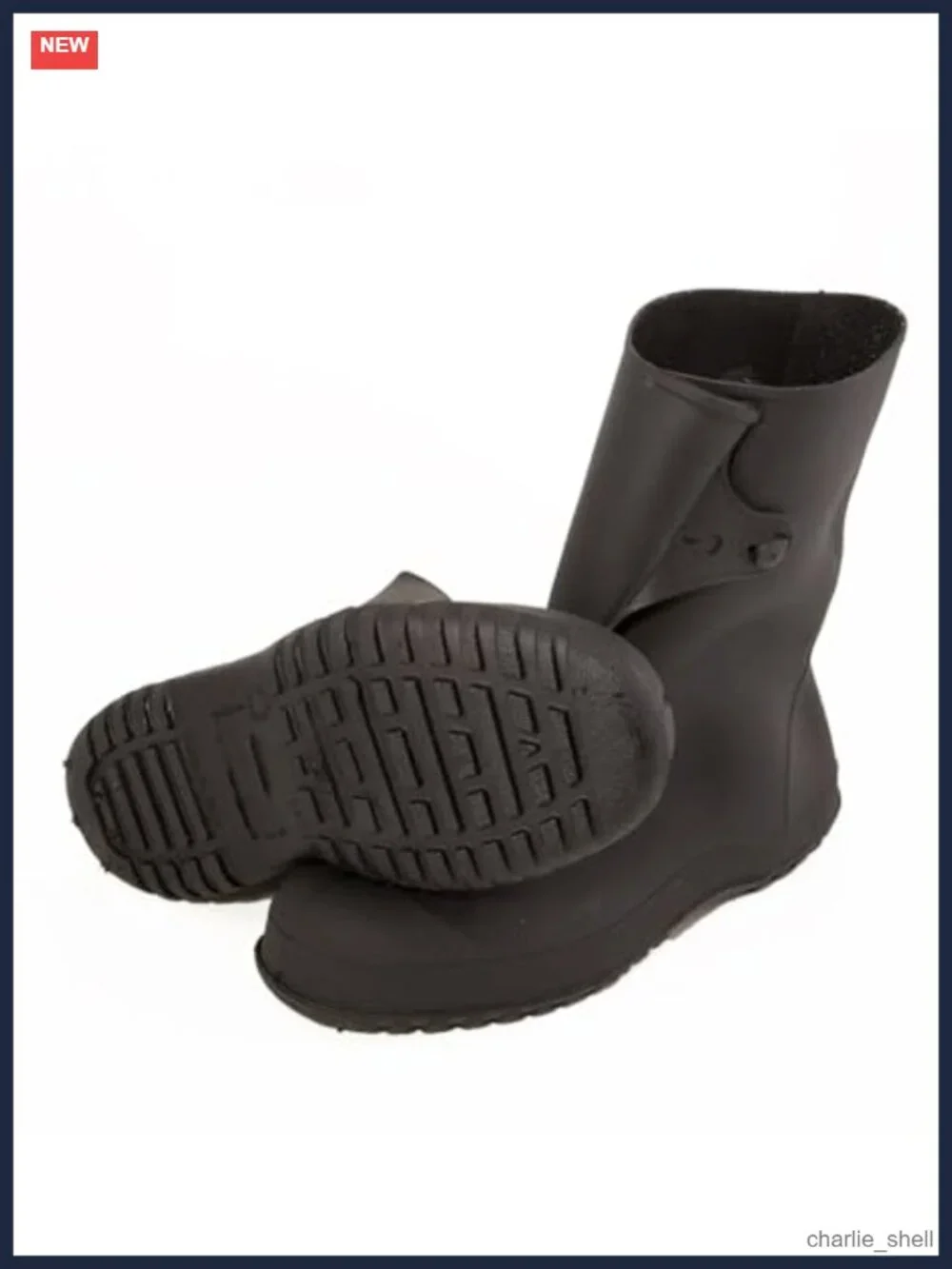 Workbrutes Rubber Overshoe Waterproof Slip-On Shoe Cover Durable Low-Profile